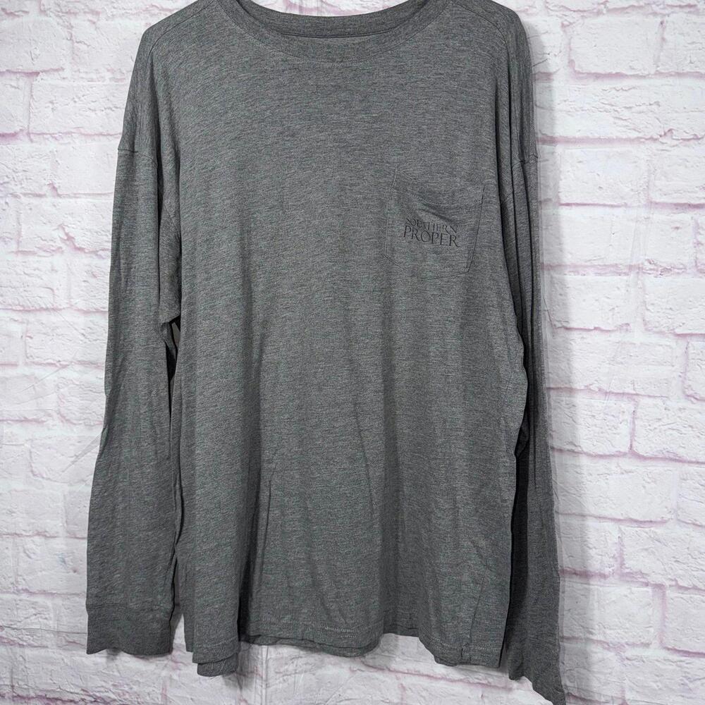 Southern Proper XL Grey Long Sleeve Shirt with Dog Logo